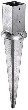 Connex HV4278 Einschlagbodenhülsen verstellbar nach allen Seiten, 91 x 91 x 150 x 750 mm, feuerverzinkt