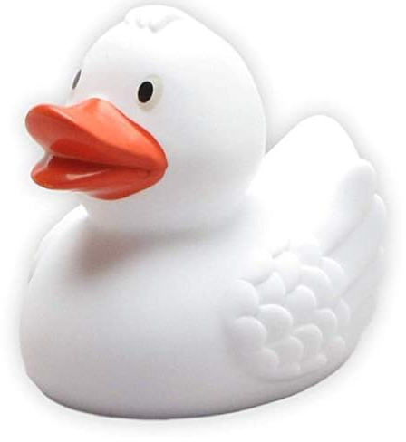 Duckshop I Badeente Walli weiß I Quietscheente I Quietscheentchen I Geschenk für Freunde I Präsent Sammler