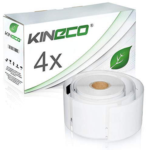 4 Rollen Große Mehrzwecketiketten kompatibel mit Dymo 99015 für Dymo Labelwriter 310, 320, 330 Turbo Series, 400 Twin Turbo Duo, 450 Twin Turbo Series, SE 450, Twin Turbo - 54x70mm - je 320 Etiketten