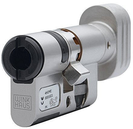 Winkhaus Elektronischer Knaufprofilzylinder für blueCompact Schließanlage Länge 35/35, BO04MKV12TN3535N, Silber