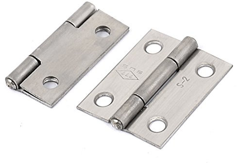 sourcing map a15121800ux0773 – 2pcs Puerta Bisagras (Acero Inoxidable, 40 mm x 30 mm)
