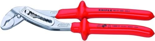 Knipex Alligator Pinza Regolabile per Tubi e Dadi Cromata, Isolati ad Immersione, Collaudati Vde 300 Mm 88 07 300