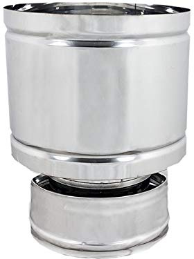 Fumaiolo Lot de 4 verres à double paroi en acier inoxydable I 316 et 304 – Tête de cheminée aspirateur, 200 – 250