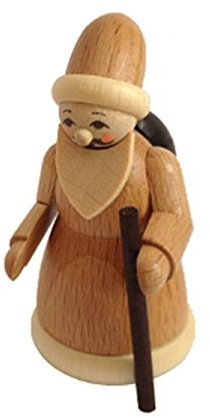 Rudolphs Schatzkiste Miniaturfigur Weihnachtsmann Natur Höhe=6cm NEU Seiffen Erzgebirge Dekoration Holzfiguren Weihnachten Fensterschmuck Spielzeug Deko Weihnachtsfigur