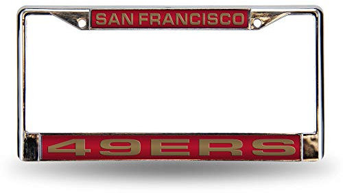 Rico Industries NFL Football San Francisco 49ers Laser-Lizenzrahmen, 30,5 x 15,2 cm, Rot