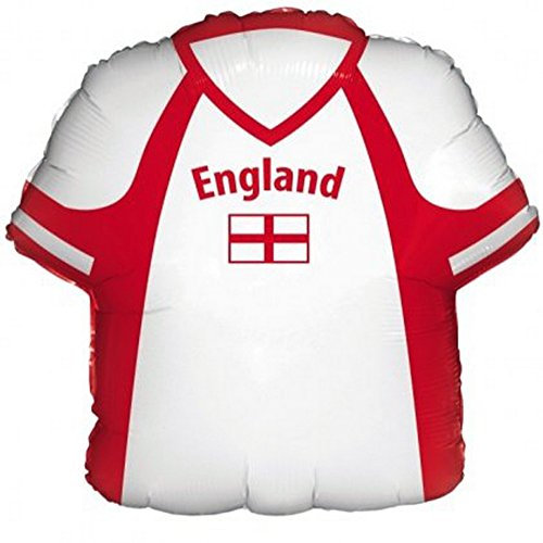 England Shirt Balloon, 22 England Balloon, World Cup England Balloon, Air or Helium World Cup England Balloon, White
