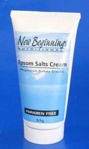 Epsom Salts Cream - (Paraben Free) Magnesium Sulfate Cream (2 oz) - New Beginnings
