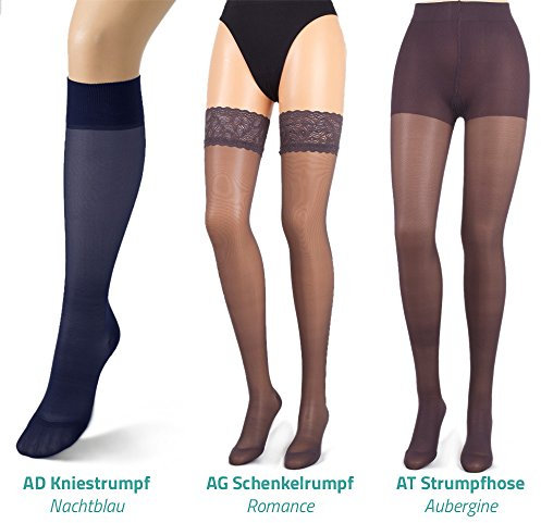 Compressana Compressana Calypso Stützstrümpfe AD Kniestrümpfe 140den schwarz ohne Fussspitze II
