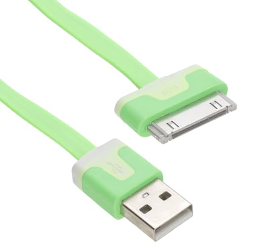 kenable 30 Pin Data & Charging USB Flat Cable Green 2m [2 metres]
