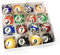LOT REVENDRE DE 16 PORTE CLÉ BOULE BILLARD TOUT NEUF BOITE 2,5cm