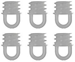 Easy-Shadow Gardinenschiene Vorhangschiene Gardinenbrett vorgebohrt für Deckenmonatge, PVC Kunststoff Weiss - Endstopfen für 16 mm Bohrlöcher