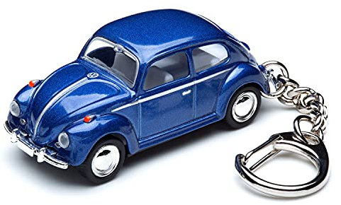 corpus delicti :: Schlüsselanhänger mit Modellauto kompatibel mit VW-Käfer für alle Auto- und Oldtimerfans (blau) (20.7)