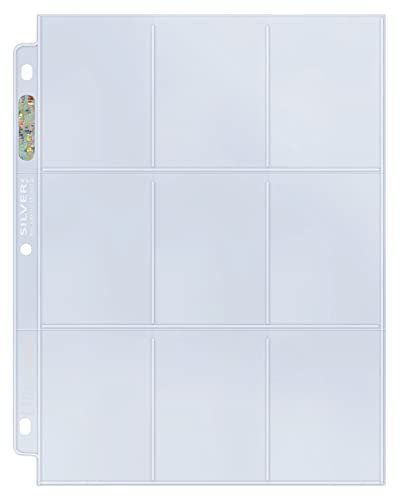 Ultra Pro Silber Series 9-Pocket Pages - DIN A4 - Polypropylen (PP) - 100 Stück - Kartenalbum