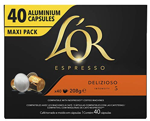 L'Or Espresso Café - 40 Capsules Delizioso Intensité 5 - compatibles Nespresso®*
