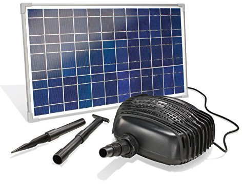 Esotec kit pompe solaire bassin, plan d eau, puissant garda