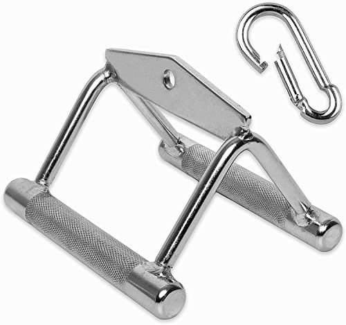 C.P.Sports Parallel Griff Rudergriff – Stahl Silber verchromt – Profi Parallelgriff für Kraftstation, Kabelzug, Seilzug, Latzug, Kraftsport, Bodybuilding, Fitness, Gym