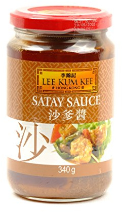 Lee Kum Kee Salsa de Satay, Salsa de Cacahuetes Estilo Satay Perfecto para Carnes 340g