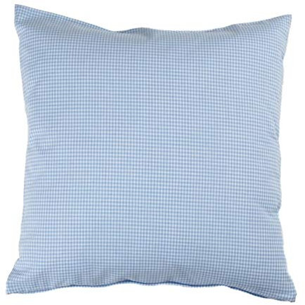 Hans-Textil-Shop Kissenbezug 30x30 cm Karo 2x2 mm Hellblau Baumwolle - Kariert, Kissenhülle, Deko, Sofa, Qualität Made in EU