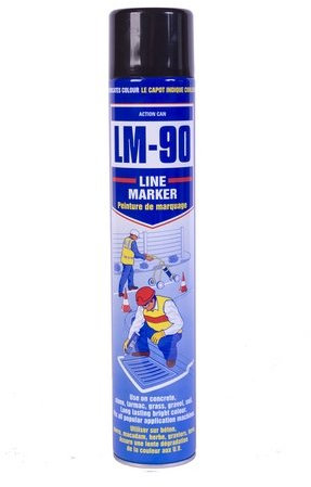 Action Can LM-90 Black Line Marking Paint Aerosol 750ml