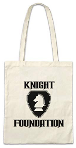 Urban Backwoods White Knight Foundation Logo Hipster Bag Beutel Stofftasche Einkaufstasche