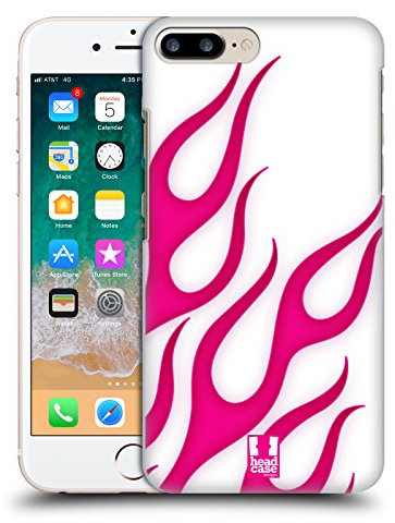 Head Case Designs Rosa Stampe di Fiamme Custodia Cover Dura per Parte Posteriore Compatibile con Apple iPhone 7 Plus/iPhone 8 Plus