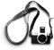 Woolnut Leather & Wool Camera Strap, Neck Shoulder Harness, Adjustable Length - Black