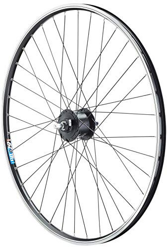 Vuelta Fahrrad Felge 26 Zoll Vorderrad inkl. Nexus DHC30003NNAAL VA - Made in Germany Vorderrad Felge Schwarz, V-Brakes/Felgenbremse,559x19C Hohlkammer-Felge 1540g, Laufrad Fahrradfelge Cut 19