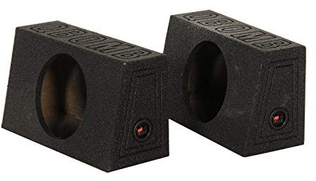 Q Power QBTRUCK110 Single 10-Inch Sealed Universal Truck Speaker Boxes with Durable Bed Liner Spray