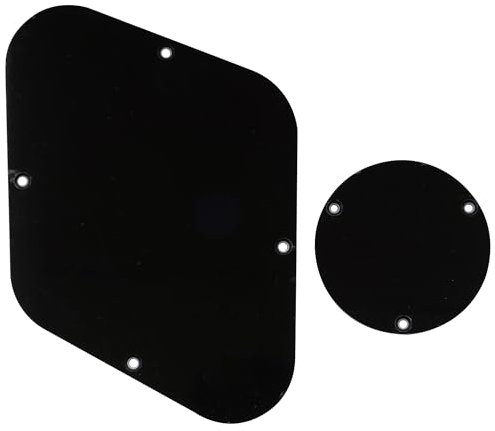 Musiclily LP Gitarren Control Plate BackPlate und Switchplate Schalter Abdeckplatte Set for USA Les Paul E-Gitarre, 3 lagig Schwarz