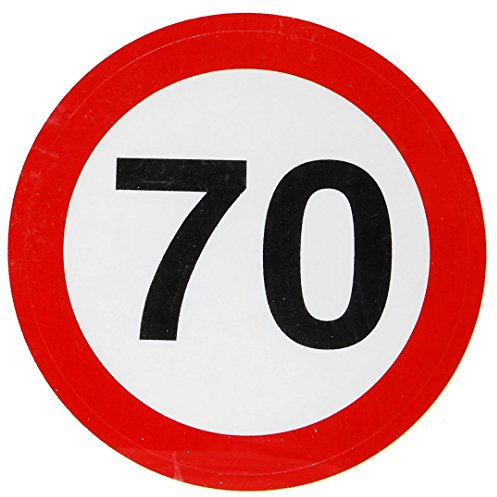 Udo Schmidt GmbH & Co Aufkleber 70 Geburtstag Ø 9cm 12 Stck.Sticker Dekoration Geburtstagsdeko