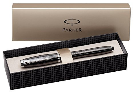Parker Urban Premium Rollerball Pen, Ebony Chiselled, Black Ink Refill, Gift Boxed