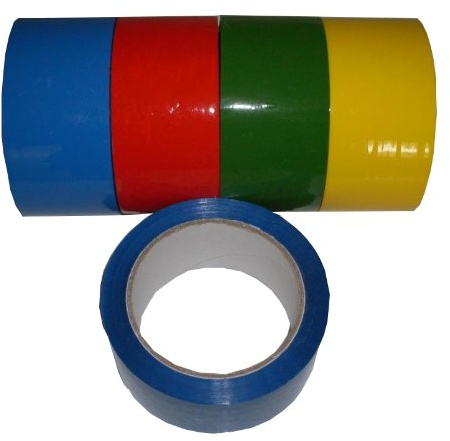 4 Rollen Klebeband Paketband Packband 66m X 50mm 1x gelb blau grün rot