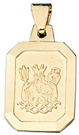 Jobo Anhänger Sternzeichen Wassermann 333 Gold Gelbgold matt Sternzeichenanhänger