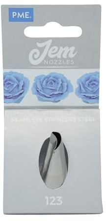 PME NZ123 JEM Large Petal / Ruffle Piping Nozzle no. 123, Silver
