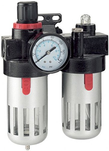 Druckminderer mit Manometer Wasserabscheider Öler Punktöler Fervi Art. 0777/3