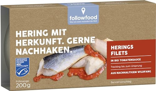 followfood MSC Heringsfilets in Bio-Tomatensauce, 200g
