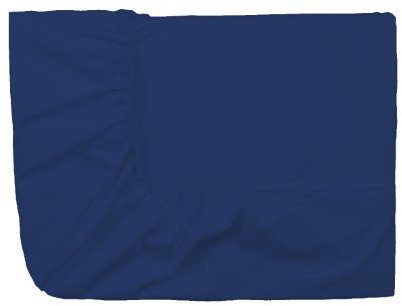 ESSIX Royal Line Spannbettlaken, Baumwolle, blau, 2 x 80 x 200 cm