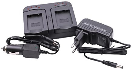 Chargeur Rapide Socle de Recharge Dual INCL. Allume Cigare pour Batterie NP-45 pour Fujifilm FinePix XP80