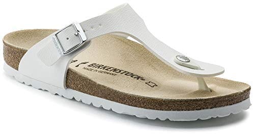 BIRKENSTOCK Unisex-Erwachsene Gizeh Birko-Flor Sandalen, Weiß (Weiss), 46 EU