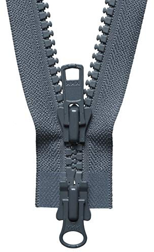 YKK Two Way Slider Zip, No. 578 Dark Grey, 61 cm Length