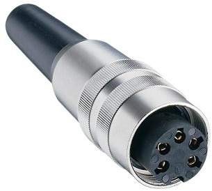 Lumberg KV 50/6 DIN-Rundsteckverbinder Buchse, gerade Polzahl: 5 Silber 1 St.