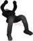 Grappling Dummy ROX Fit Gemischte Kampfkunst (MMA) Realistische Judo Boxsack brazilaian jiujistsu Trainingstasche Grappling Dummy – Sitzposition – Hände vorne Schwarz