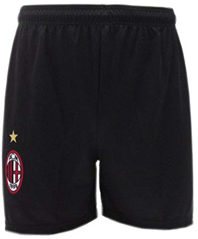 Short Milan officiel réplique adulte homme enfant noir (M)
