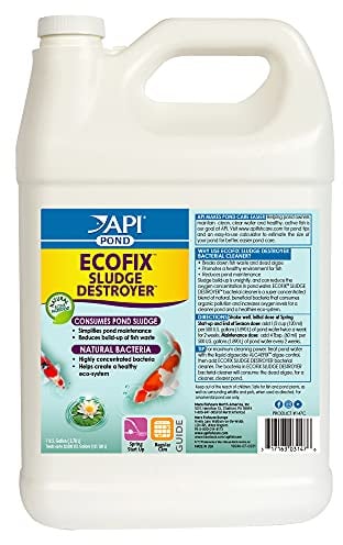 API Pond Ecofix Sludge Destroyer Pond Water Clarifier and Sludge Remover Treatment, 3.78 Litre Bottle