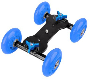 Fotga Blau 4 Rad Desktop DSLR Kamera Video Foto Gleis Schieber Tabelle Dolly Auto