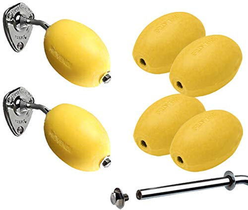 Lot 6 savons jaunes écoliers + 2 porte-savons chromés à écrou