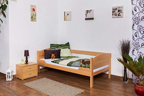 Einzelbett/Gästebett Easy Premium Line K1/s Voll, 90 x 190 cm Buche Vollholz massiv Natur