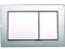 Tece Base Toilet Actuator Plate with Dual Flush Technology, 1 Piece, Glossy Chrome, 9.240.701