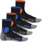 CFLEX Damen und Herren Running Funktions-Socken (4 Paar) Laufsocken - Schwarz-Mix 39-42