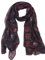 Lina & Lily Damen-Schal mit Blumenmuster, leicht, Kariertes Blumenmuster – Schwarz, Rot, One size
